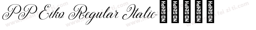 PP Eiko Regular Italic字体转换